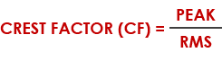 ,CREST factor (CF) =