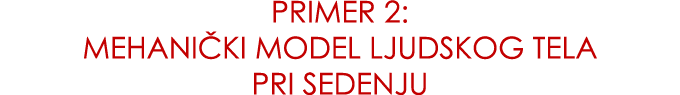 PRIMER 2: MEHANI KI MODEL LJUDSKOG TELA PRI SEDENJU