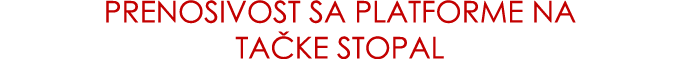 PRENOSIVOST SA PLATFORME NA TA KE STOPAL