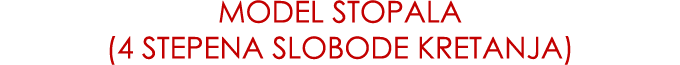 MODEL STOPALA (4 STEPENA SLOBODE KRETANJA)