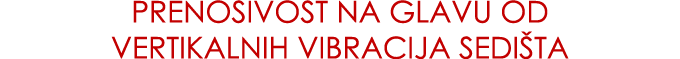 Prenosivost na glavu od vertikalnih vibracija sedi ta