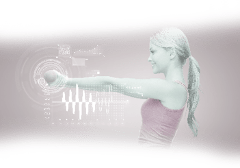 sport, excercising and healthcare concept - young sporty woman with light dumbbells